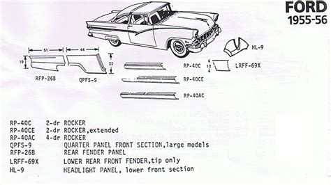 1950 ford crestline sheet metal|1952 54 Ford sheet metal.